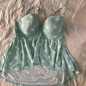 Mint Green seashell Women's tankini